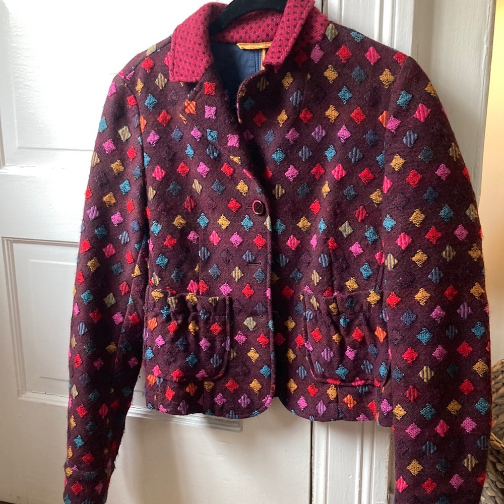 Etro! Gorgeous almost new cropped wool/cotton lined jacket